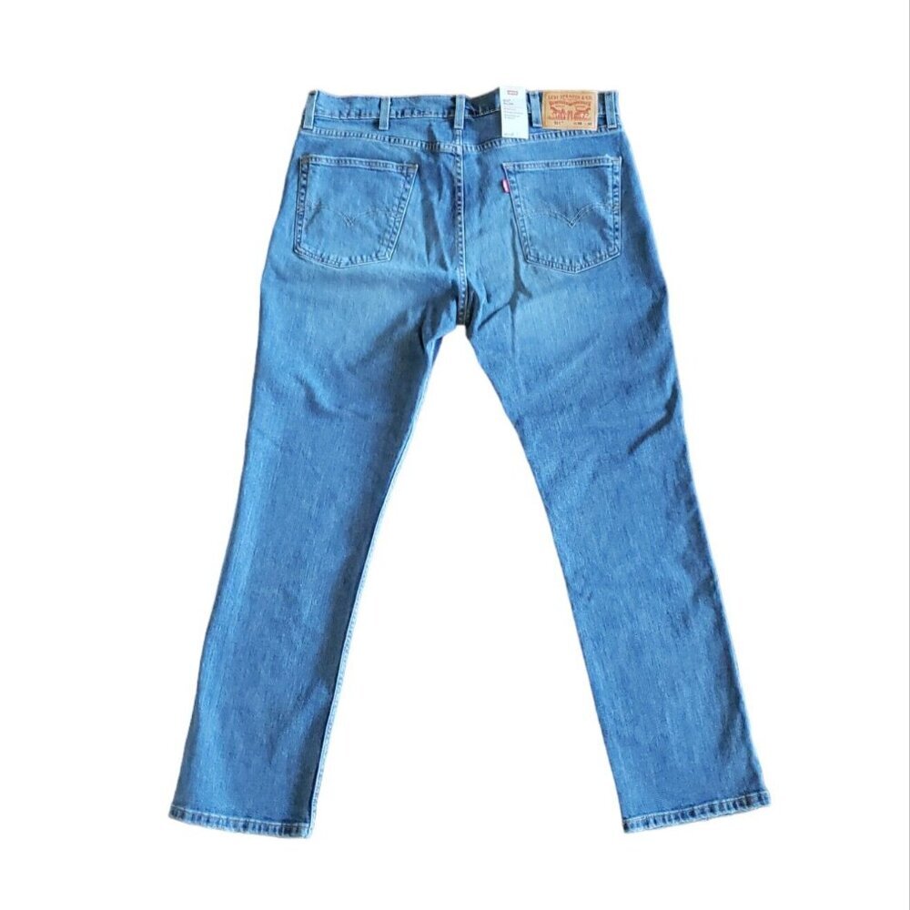 Levis 511 Jeans Women's 38 x 30 Blue Denim Slim Fit Mid-Rise Stretch Soft NWT - Picture 2 of 15